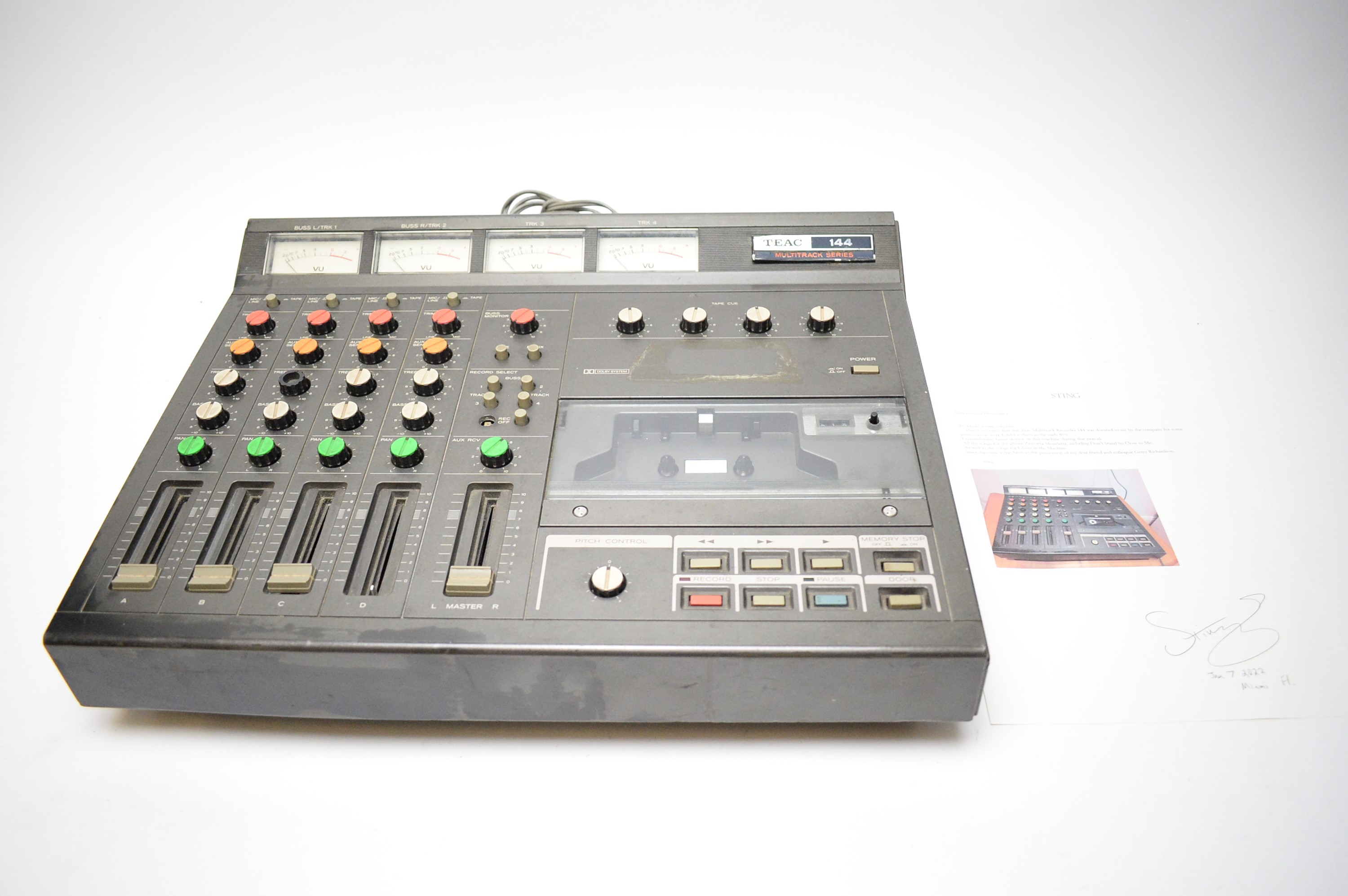 Sting’s early demo recorder up for auction