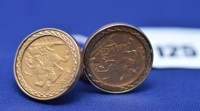 Lot 125 - A pair of Victorian gold half sovereign set...