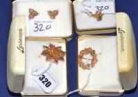 Lot 320 - A suite of 9ct. yellow and rose gold jewellery,...