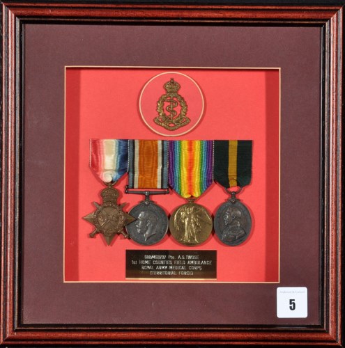 Lot 5 - A group of WWI Medals awarded to: 688/493737...