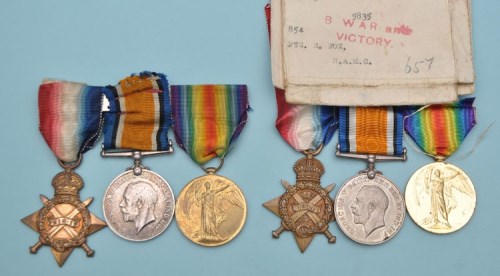 Lot 14 - Royal Army Medical Corps: a group of three WWI...
