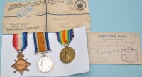 Lot 17 - A group of three WWI General Service Medals...