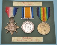 Lot 25 - A group of three WWI General Service Medals...