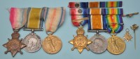 Lot 28 - A group of three WWI General Service Medals...