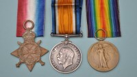 Lot 32 - A group of three WWI General Service Medals...