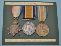 Lot 33 - A group of three WWI General Service Medals...