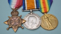 Lot 36 - A group of three WWI General Service Medals...