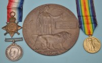 Lot 37 - A group of three WWI General Service Medals...