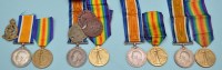 Lot 63 - Five pairs of WWI General Service Medals...