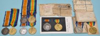 Lot 64 - Five pairs of WWI General Service Medals...