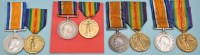 Lot 65 - Four pairs of WWI General Service Medals...