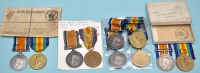 Lot 66 - Five pairs of WWI General Service Medals...