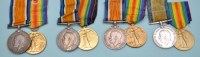Lot 67 - Four pairs of WWI General Service Medals...