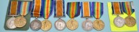 Lot 69 - Five pairs of WWI General Service Medals...