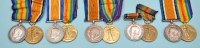 Lot 70 - Five pairs of WWI General Service Medals...