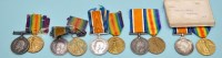 Lot 71 - Five pairs of WWI General Service Medals...