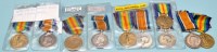 Lot 76 - Five pairs of WWI General Service Medals...