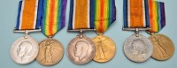 Lot 78 - Three pairs of WWI General Service Medals...