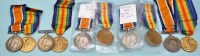 Lot 79 - Five pairs of WWI General Service Medals...