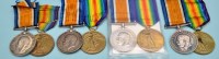 Lot 81 - Four pairs of WWI General Service Medals...