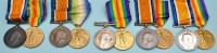 Lot 83 - Five pairs of WWI General Service Medals...