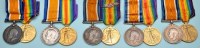 Lot 90 - Five pairs of WWI General Service Medals...