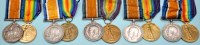 Lot 91 - Five pairs of WWI General Service Medals...