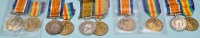 Lot 92 - Five pairs of WWI General Service Medals...