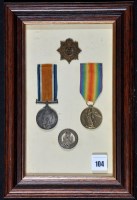 Lot 104 - A pair of WWI General Service Medals awarded...