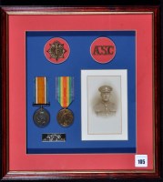 Lot 105 - A pair of WWI General Service Medals awarded...