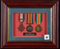 Lot 107 - A group of three WWI General Service Medals...