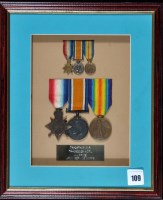 Lot 109 - A group of three WWI General Service Medals...