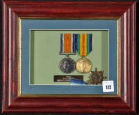 Lot 112 - A group of three WWI General Service Medals...