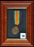 Lot 119 - A WWI Victory Medal awarded to: 255 Private J....
