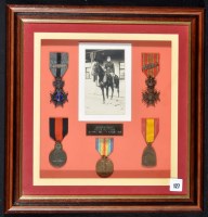 Lot 127 - A group of Belgian WWI medals awarded to...