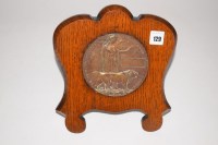 Lot 129 - A WWI Memorial Plaque awarded to David Horace...