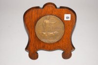 Lot 131 - A WWI Memorial Plaque awarded to Walter...