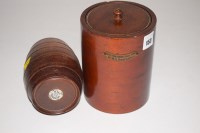 Lot 153 - A turned teak tobacco reclaimed from the HMS...