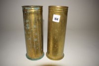 Lot 164 - WWI trench art: a shell case stamped 'JAN 1916'...