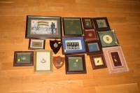 Lot 198 - Military interest items, including; cap badges;...