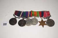 Lot 222 - A group of Second World War and later medals,...