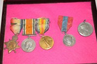 Lot 224 - A group of three WWI General Service Medals...