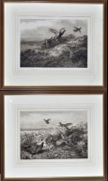 Lot 13 - After Archibald Thorburn - grouse on a moor,...