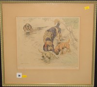 Lot 36 - George Vernon Stokes - two dogs and their...