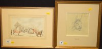 Lot 77 - Attributed to Robert Hills - study of a horses...