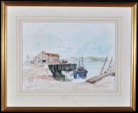 Lot 95 - Peter Knox - ''Low Tide The Old Quay, Berwick''...