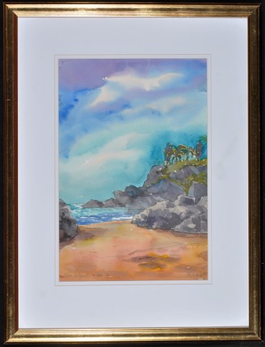 Lot 122 - Kim Redpath - ''Beach and Rocks, Nerja'',...