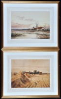 Lot 167 - William Baker - an autumn landscape with a...
