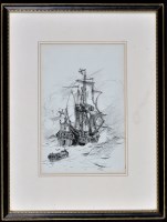 Lot 172 - Frank Henry Mason - The Mayflower in choppy...