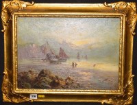 Lot 276 - Sidney Yates Johnson - fishing boats on a...